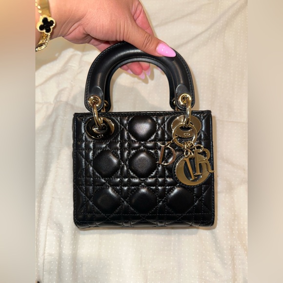 Mini Lady Dior in Black - Lambskin w/Champagne Gold Hardware - Picture 11 of 15